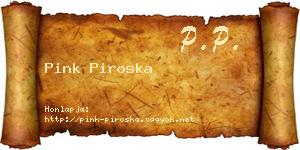 Pink Piroska névjegykártya